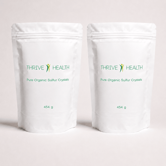 Pure Organic Sulfur Crystals (2 Pack Bundle) | Organic Sulfur Crystals Canada – Pure Organic Sulfur Crystals – Thrive Health Pure Organic Sulfur Crystals (2 Pack Bundle) | Organic Sulfur Crystal Benefits – Pure Organic Sulfur Crystals – Thrive Health