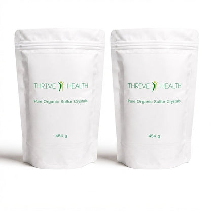 Pure Organic Sulfur Crystals MSM 2 Pack Bundle | Organic Sulfur Crystals Canada – Pure Organic Sulfur Crystals – Thrive Health Pure Organic Sulfur Crystals MSM 2 Pack Bundle | Organic Sulfur Crystal Benefits – Pure Organic Sulfur Crystals – Thrive Health