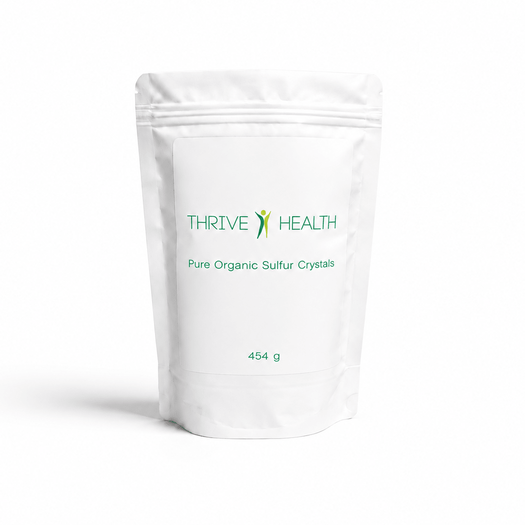 Pure Organic Sulfur Crystals MSM | Organic Sulfur Crystals Canada – Pure Organic Sulfur Crystals – Thrive Health Pure Organic Sulfur Crystals MSM | Organic Sulfur Crystal Benefits – Pure Organic Sulfur Crystals – Thrive Health
