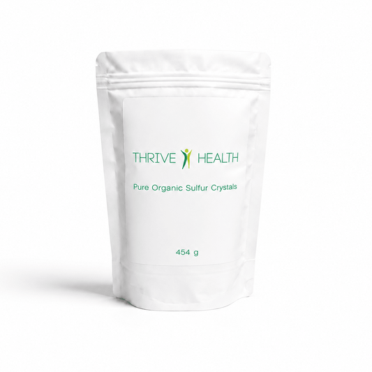 Pure Organic Sulfur Crystals MSM | Organic Sulfur Crystals Canada – Pure Organic Sulfur Crystals – Thrive Health Pure Organic Sulfur Crystals MSM | Organic Sulfur Crystal Benefits – Pure Organic Sulfur Crystals – Thrive Health