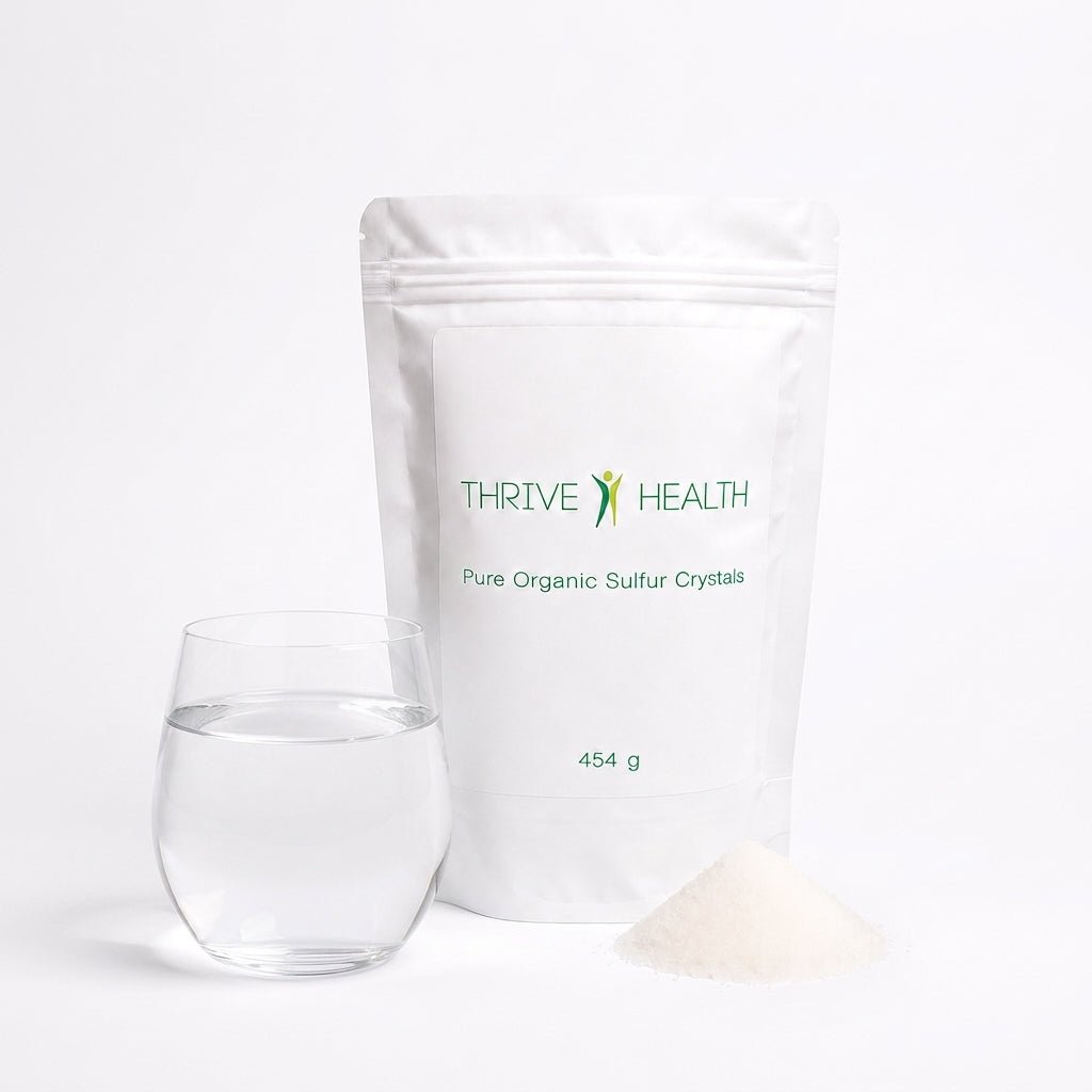 Pure Organic Sulfur Crystals MSM | Organic Sulfur Crystals Canada – Pure Organic Sulfur Crystals – Thrive Health Pure Organic Sulfur Crystals MSM | Organic Sulfur Crystal Benefits – Pure Organic Sulfur Crystals – Thrive Health
